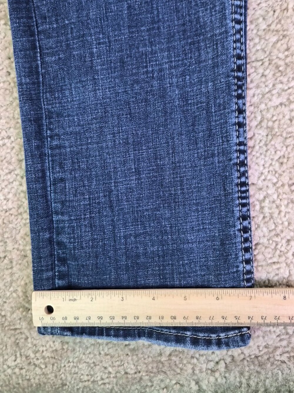 BKE Mason Jeans Mens Size 34x36 Blue Denim Taper Stretch Buckle Western F774 - Picture 11 of 12